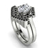Honeycomb Halo Oval Diamond Bridal Set - Laura No. 33 image 1