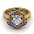 Honeycomb Halo Oval Diamond Bridal Set - Laura No. 61 image 2