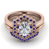 Honeycomb Halo Oval Diamond Bridal Set - Laura No. 62 image 2