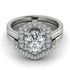 Honeycomb Halo Oval Diamond Bridal Set - Laura No. 3 image 2