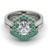 Honeycomb Halo Oval Diamond Bridal Set - Laura No. 18 image 2