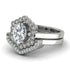 Honeycomb Halo Oval Diamond Bridal Set - Laura No. 3 image 3