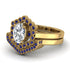 Honeycomb Halo Oval Diamond Bridal Set - Laura No. 61 image 3