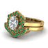 Honeycomb Halo Oval Diamond Bridal Set - Laura No. 16 image 3