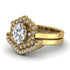 Honeycomb Halo Oval Diamond Bridal Set - Laura No. 1 image 3