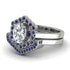 Honeycomb Halo Oval Diamond Bridal Set - Laura No. 63 image 3