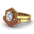 Honeycomb Halo Oval Diamond Bridal Set - Laura No. 46 image 3