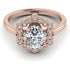 Honeycomb Halo Oval Diamond Ring - Laura No. 2 image 1