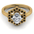 Honeycomb Halo Oval Diamond Ring - Laura No. 31 image 1