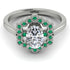 Honeycomb Halo Oval Diamond Ring - Laura No. 18 image 1