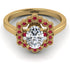 Honeycomb Halo Oval Diamond Ring - Laura No. 46 image 1