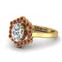 Honeycomb Halo Oval Diamond Ring - Laura No. 46 image 2