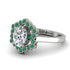 Honeycomb Halo Oval Diamond Ring - Laura No. 18 image 2