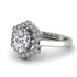 Honeycomb Halo Oval Diamond Ring - Laura No. 3 image 2