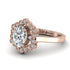 Honeycomb Halo Oval Diamond Ring - Laura No. 2 image 2