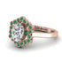 Honeycomb Halo Oval Diamond Ring - Laura No. 17 image 2