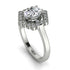Honeycomb Halo Oval Diamond Ring - Laura No. 3 image 3