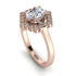 Honeycomb Halo Oval Diamond Ring - Laura No. 2 image 3