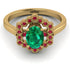 Honeycomb Halo Oval Emerald Ring - Laura No. 49 image 1