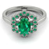 Honeycomb Halo Oval Emerald Ring - Laura No. 21 image 1