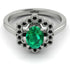 Honeycomb Halo Oval Emerald Ring - Laura No. 36 image 1