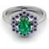 Honeycomb Halo Oval Emerald Ring - Laura No. 66 image 1