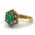 Honeycomb Halo Oval Emerald Ring - Laura No. 64 image 2
