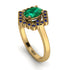 Honeycomb Halo Oval Emerald Ring - Laura No. 64 image 3