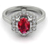 Honeycomb Halo Oval Ruby Ring - Laura No. 12 image 1