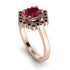 Honeycomb Halo Oval Ruby Ring - Laura No. 41 image 3