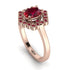 Honeycomb Halo Oval Ruby Ring - Laura No. 56 image 3
