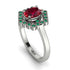 Honeycomb Halo Oval Ruby Ring - Laura No. 27 image 3