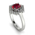 Honeycomb Halo Oval Ruby Ring - Laura No. 12 image 3