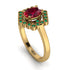 Honeycomb Halo Oval Ruby Ring - Laura No. 25 image 3