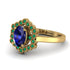 Honeycomb Halo Oval Sapphire Ring - Laura No. 28 image 2