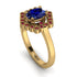 Honeycomb Halo Oval Sapphire Ring - Laura No. 58 image 3