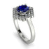 Honeycomb Halo Oval Sapphire Ring - Laura No. 15 image 3
