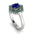 Honeycomb Halo Oval Sapphire Ring - Laura No. 30 image 3