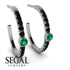 Hoop Emerald Earrings Micro Pave - Ansley No. 36 image 2