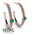 Hoop Emerald Earrings Micro Pave - Ansley No. 5 image 2
