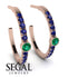 Hoop Emerald Earrings Micro Pave - Ansley No. 65 image 2
