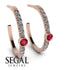 Hoop Ruby Earrings Micro Pave - Ansley No. 11 image 2