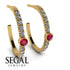 Hoop Ruby Earrings Micro Pave - Ansley No. 10 image 2