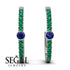 Hoop Sapphire Earrings Micro Pave - Ansley No. 30 image 9