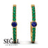 Hoop Sapphire Earrings Micro Pave - Ansley No. 28 image 9