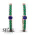 Hoop Sapphire Earrings Micro Pave - Ansley No. 29 image 9