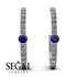 Hoop Sapphire Earrings Micro Pave - Ansley No. 15 image 9