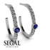 Hoop Sapphire Earrings Micro Pave - Ansley No. 15 image 2