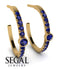 Hoop Sapphire Earrings Micro Pave - Ansley No. 73 image 2