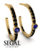 Hoop Sapphire Earrings Micro Pave - Ansley No. 43 image 2